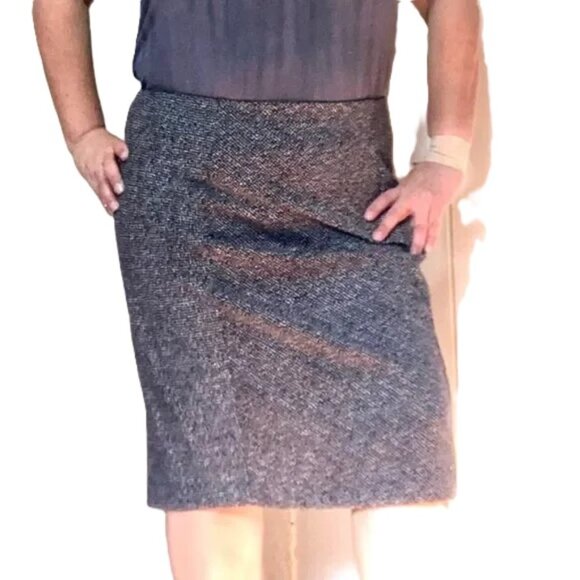 COVINGTON Career Professional Dress Skirt Stretch Gray with White Flecks Large - Picture 1 of 10